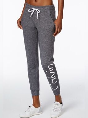 Calvin Klein Charcoal Gray Logo Jogger Pants